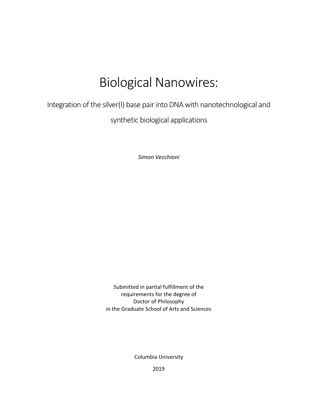 Biological Nanowires