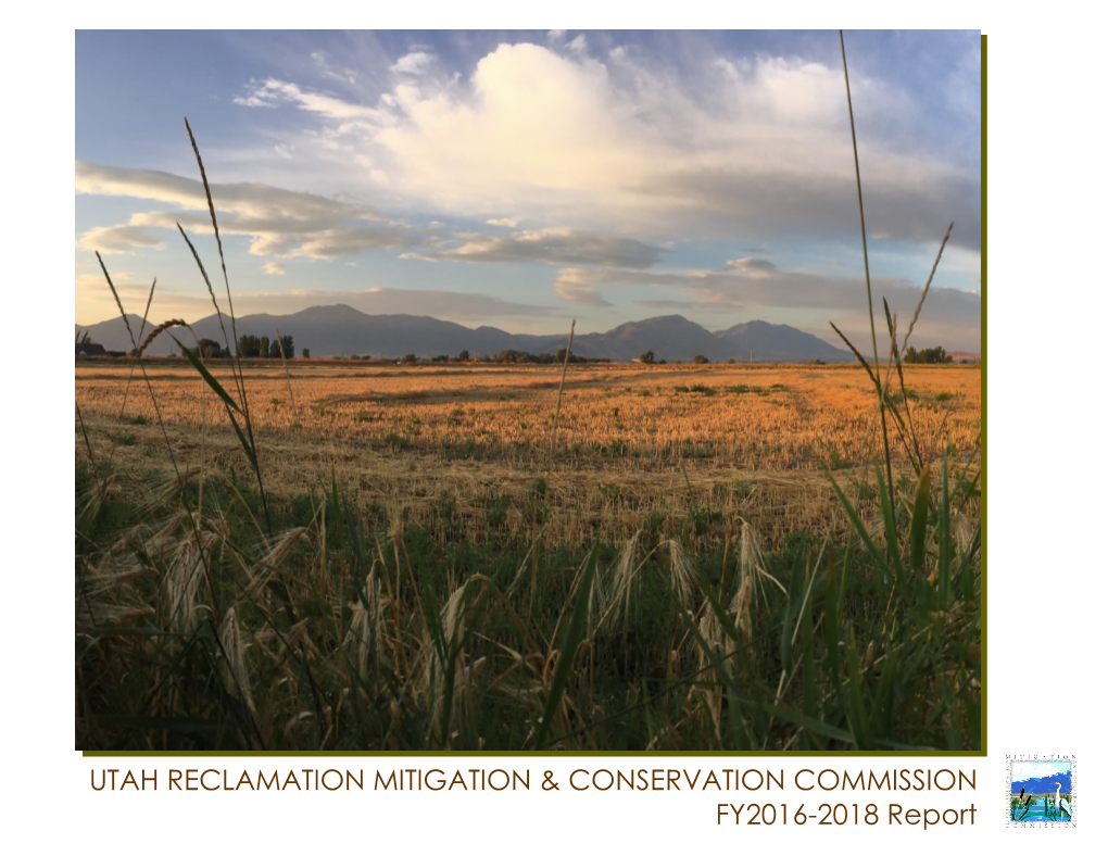 Utah Reclamation Mitigation & Conservation Commission FY2016