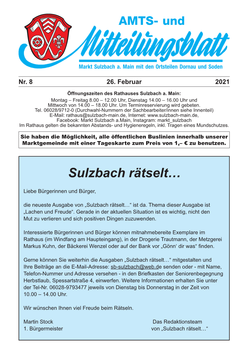 Sulzbach Rätselt…