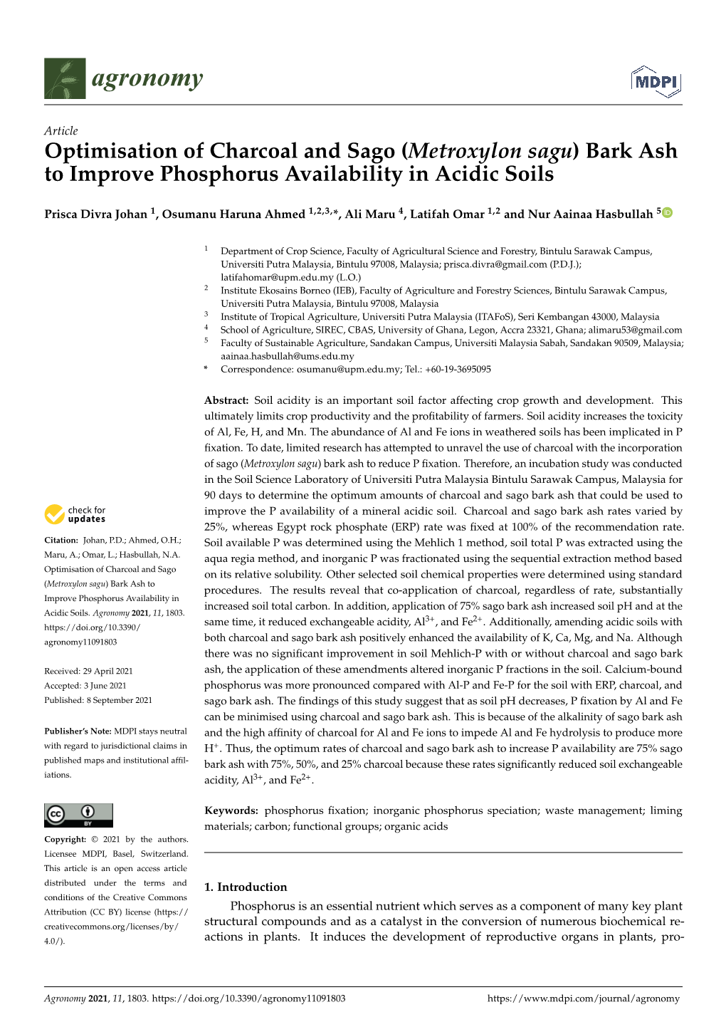 Bark Ash to Improve Phosphorus Availability in Acidic Soils