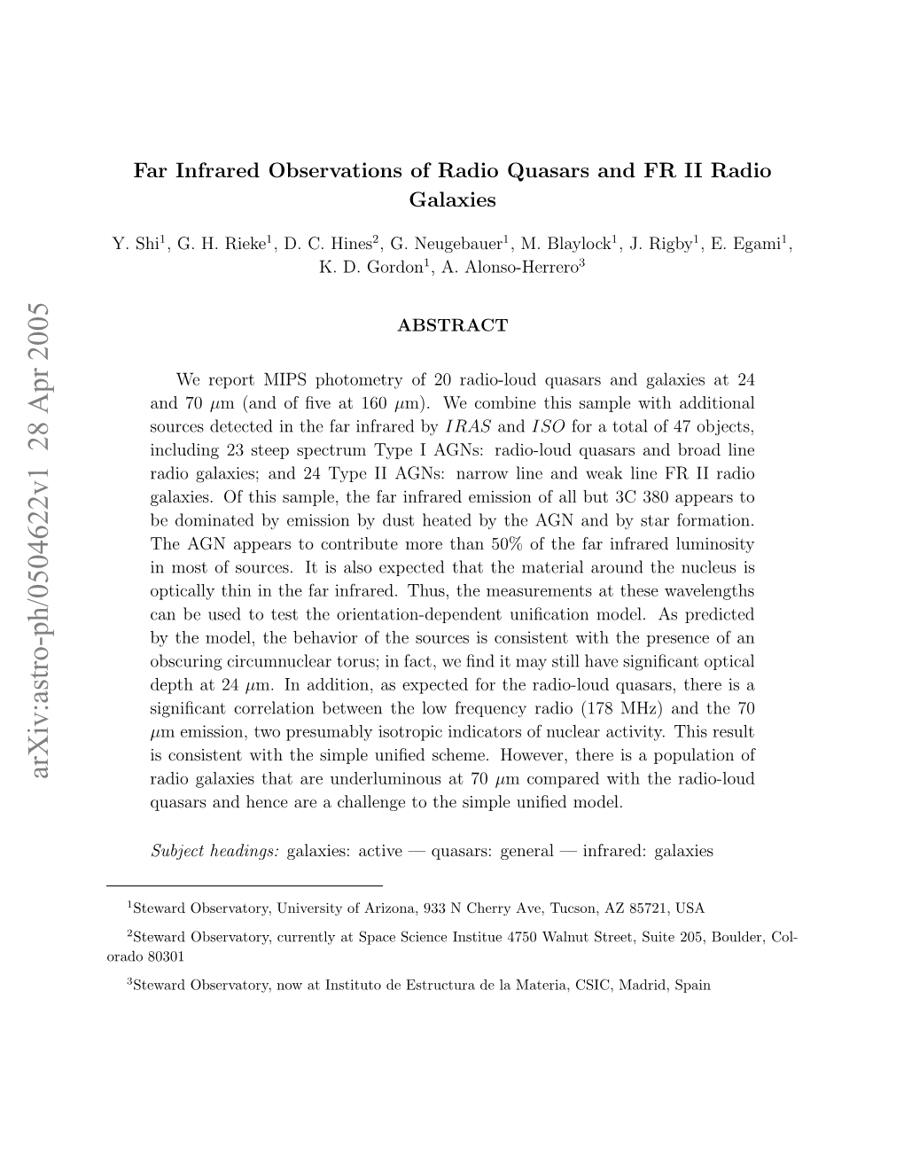 Far Infrared Observations of Radio Quasars and FR II Radio Galaxies