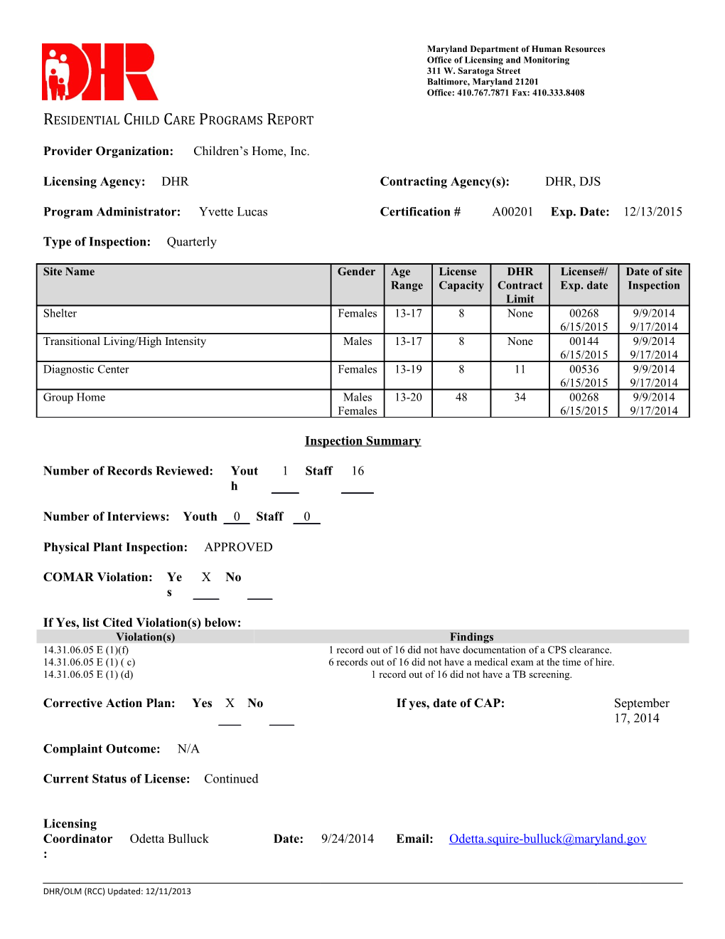 Office of Licensing and Monitoring s1