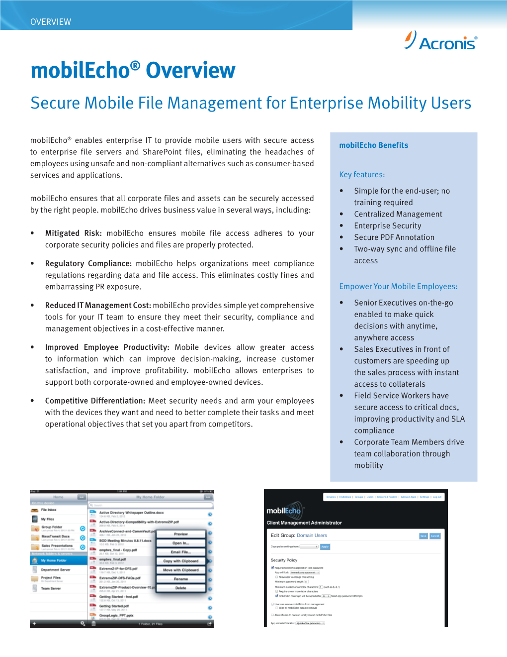 Mobilecho® Overview