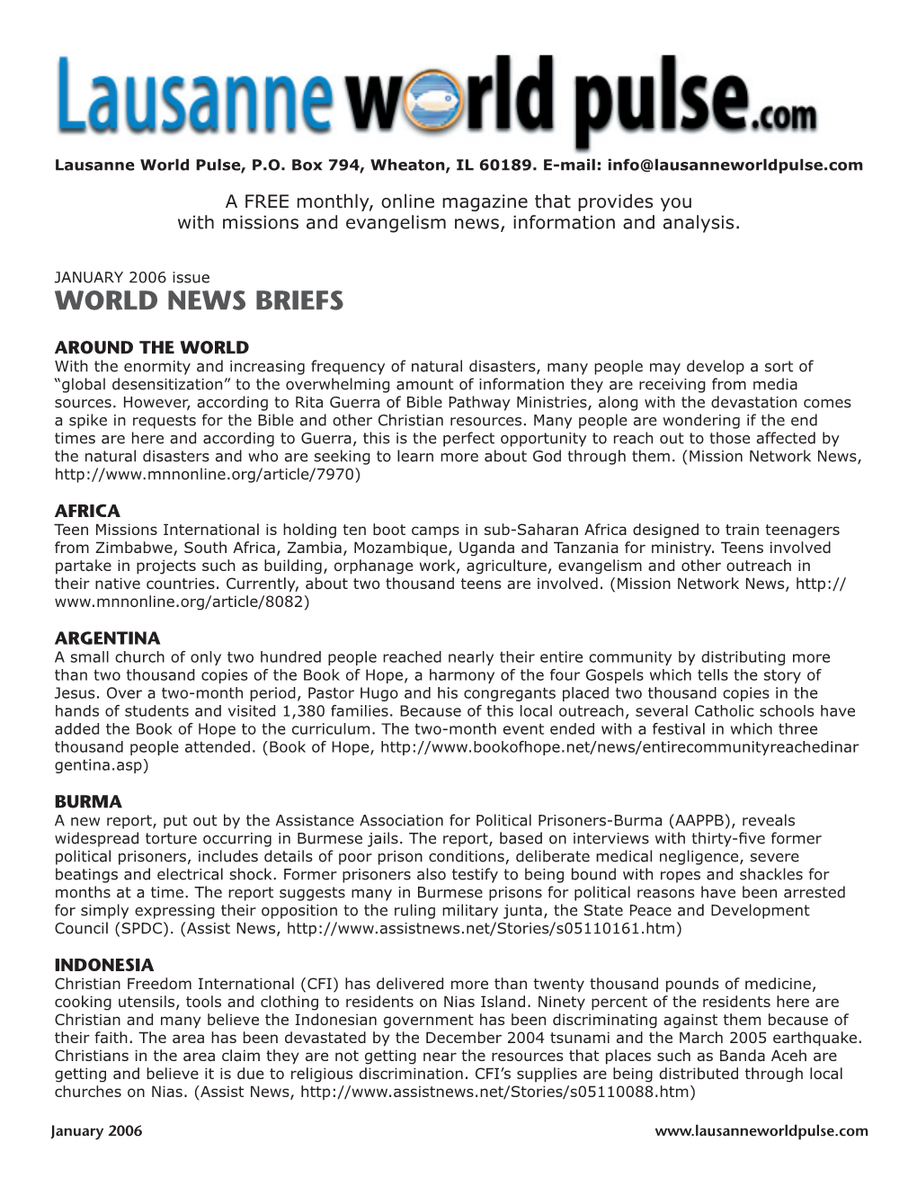 World News Briefs