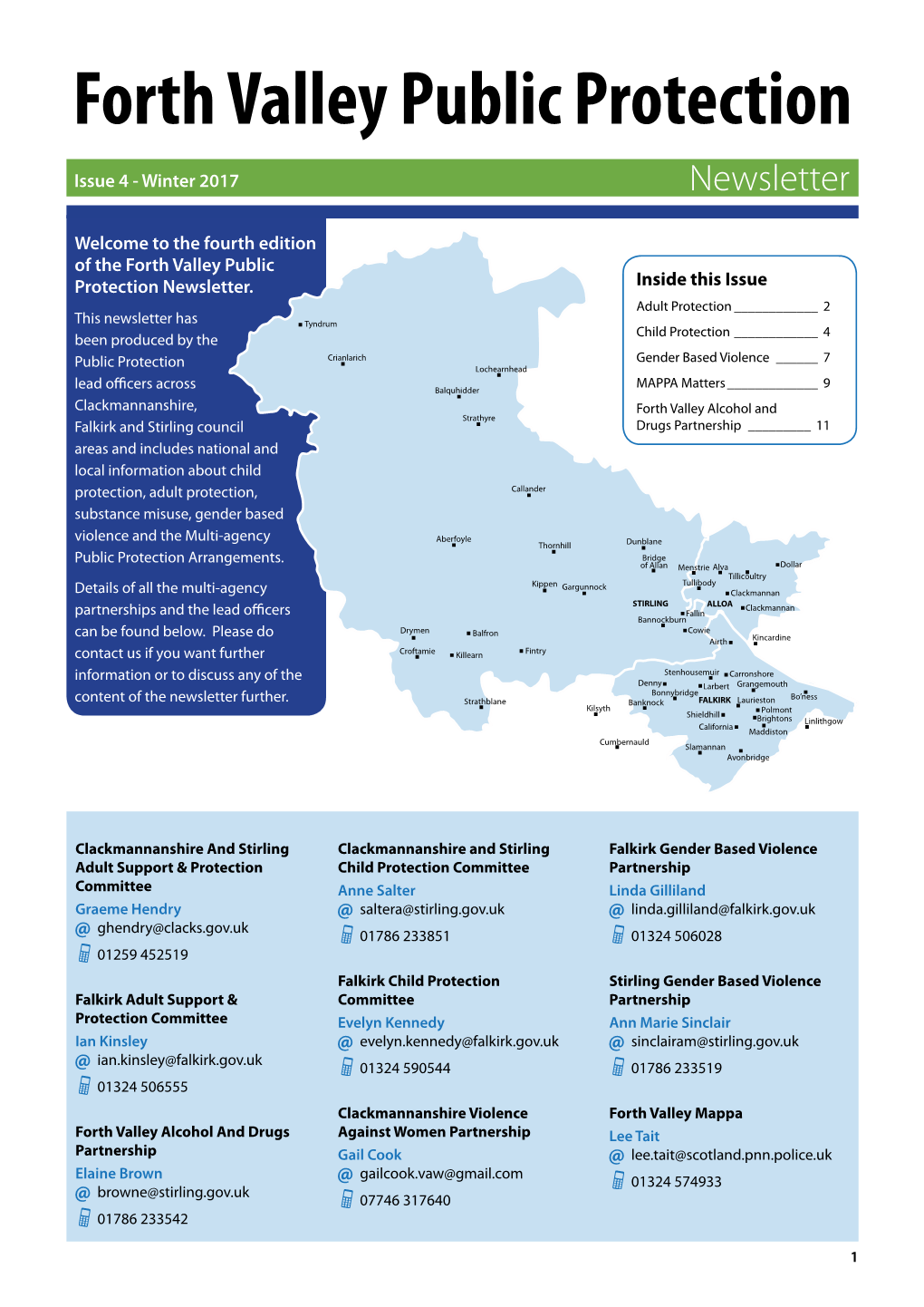 Forth Valley Public Protection Newsletter, Issue 4, Winter 2017