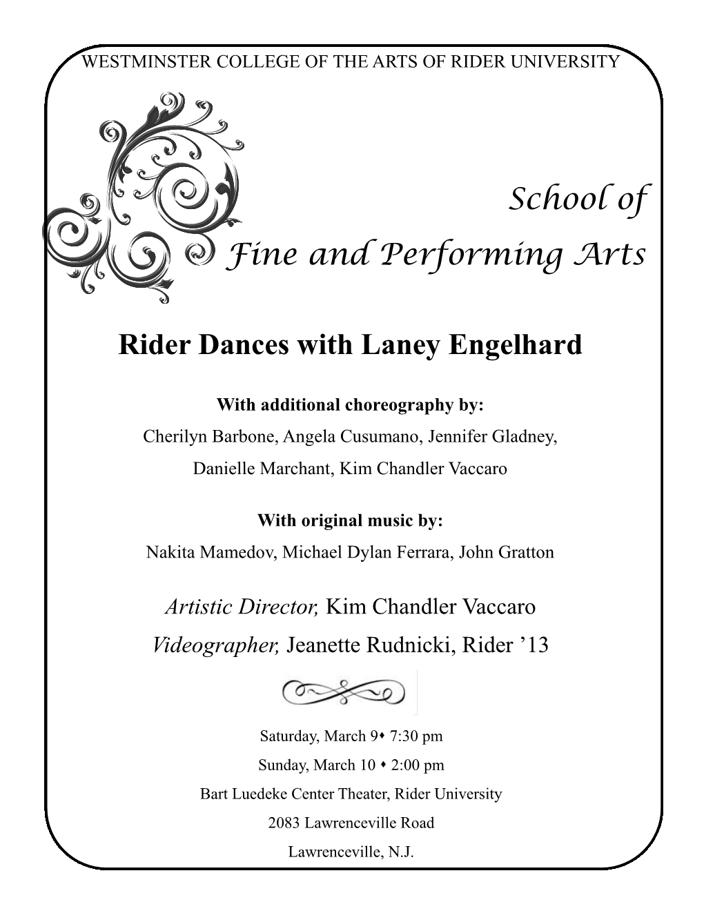 School of Fine and Performing Arts Rider Dances with Laney Engelhard