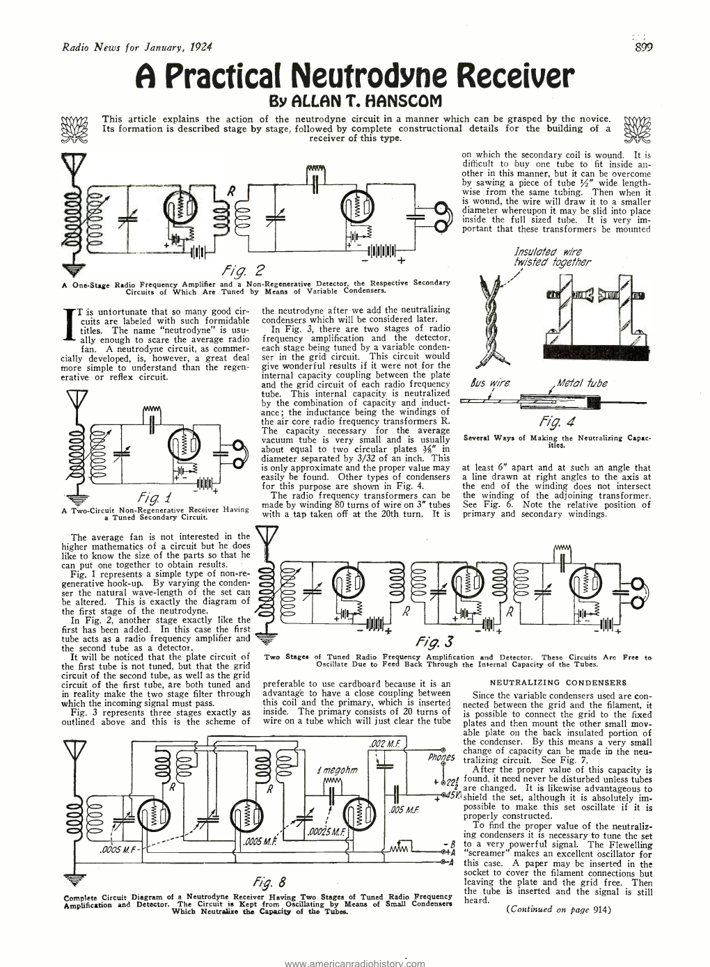 A Practical Neutrodne Receiver by ALLAN T