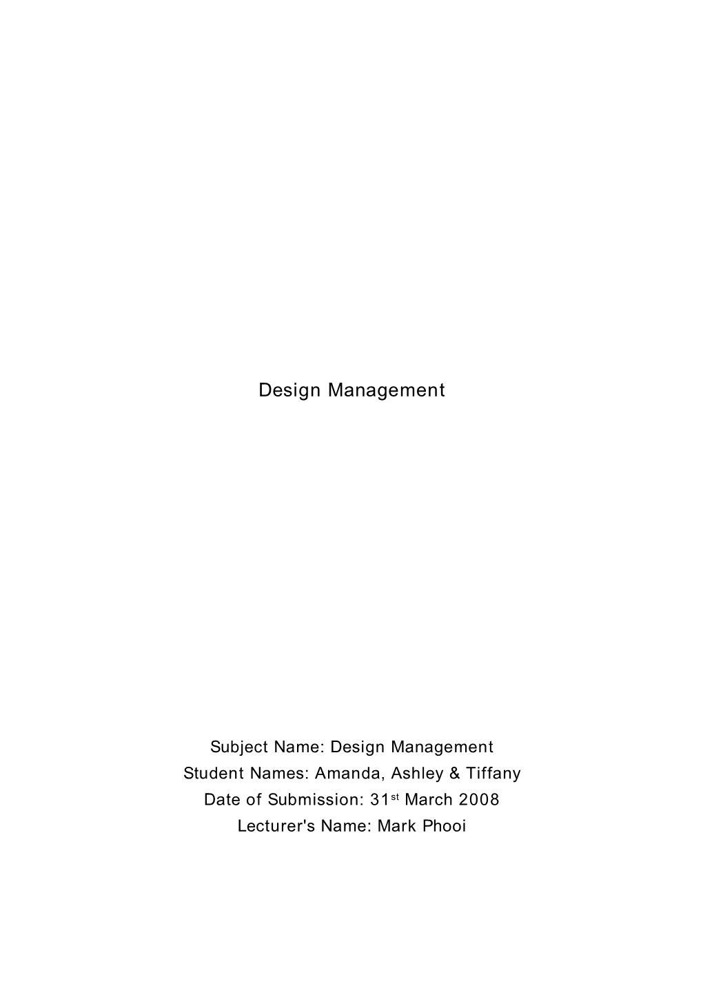 Design Management