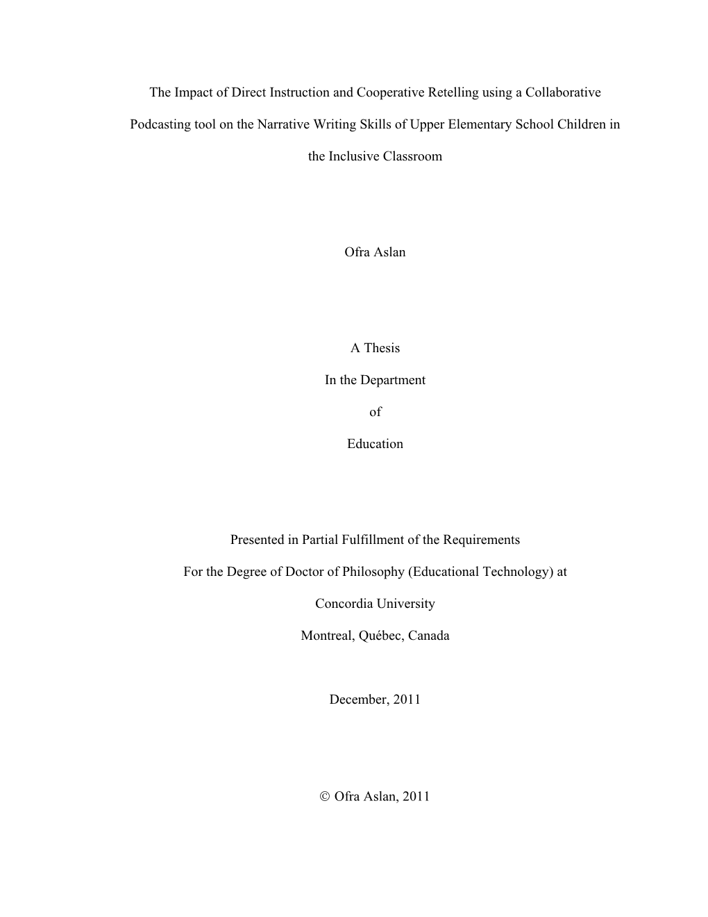 The Impact of Direct Instruction and Cooperative Retelling Using a Collaborative