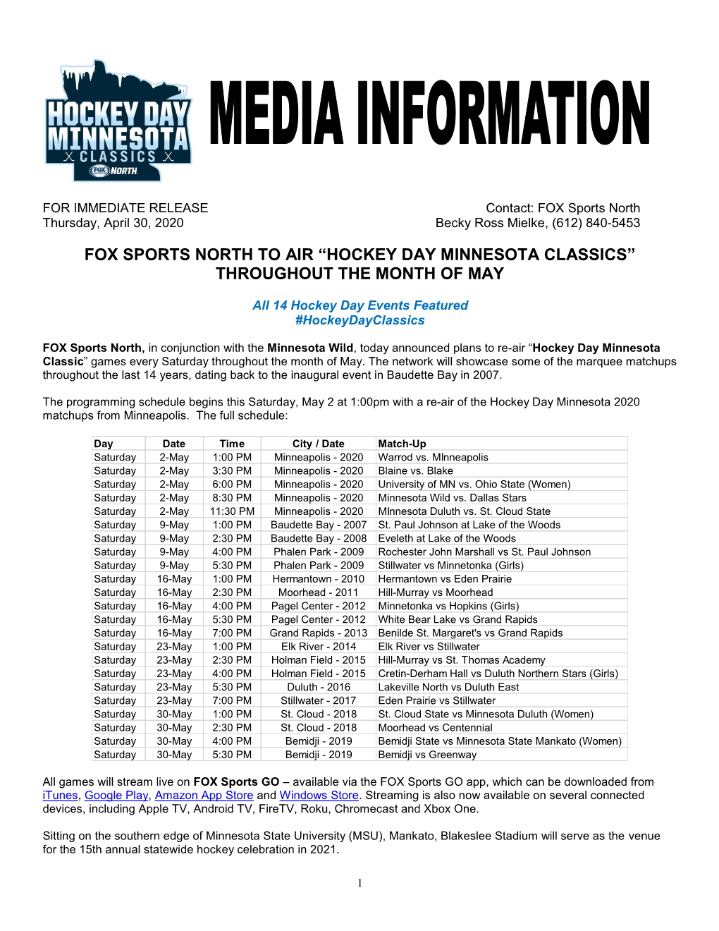 Media Information