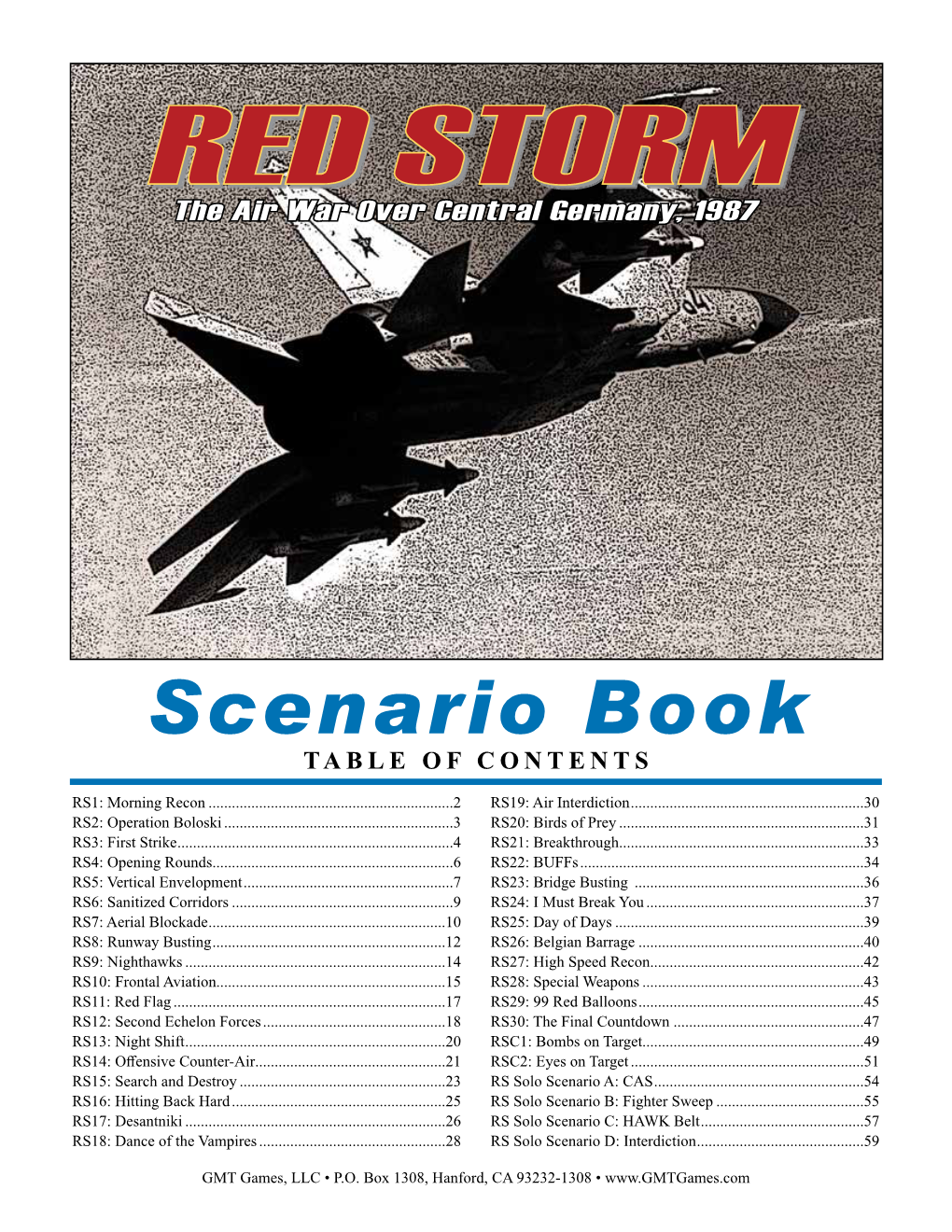 Scenario Book TABLE of CONTENTS