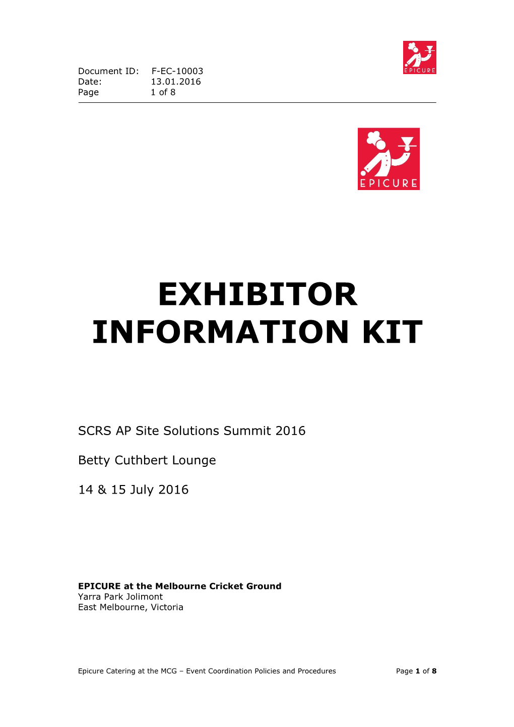 Exhibitor Information Kit