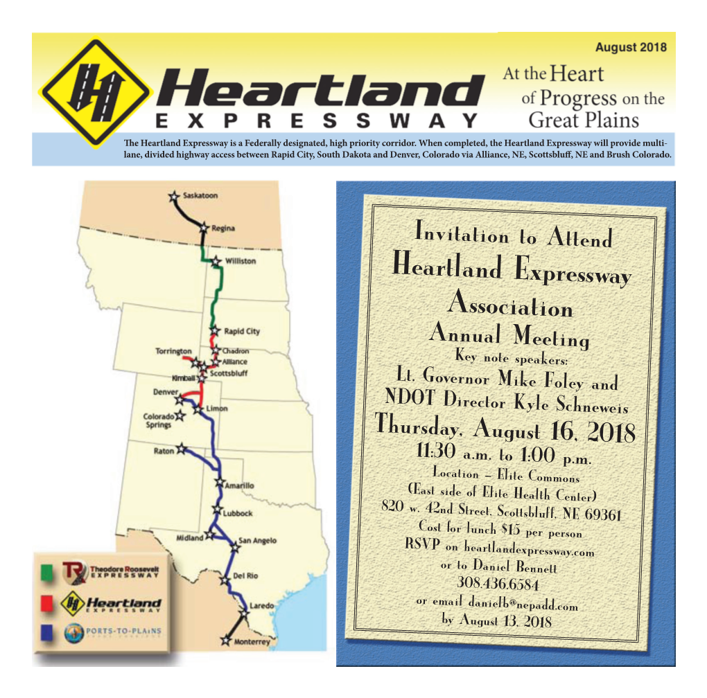 Heartland Expressway Association Annual Meeting Key Note Speakers: Lt