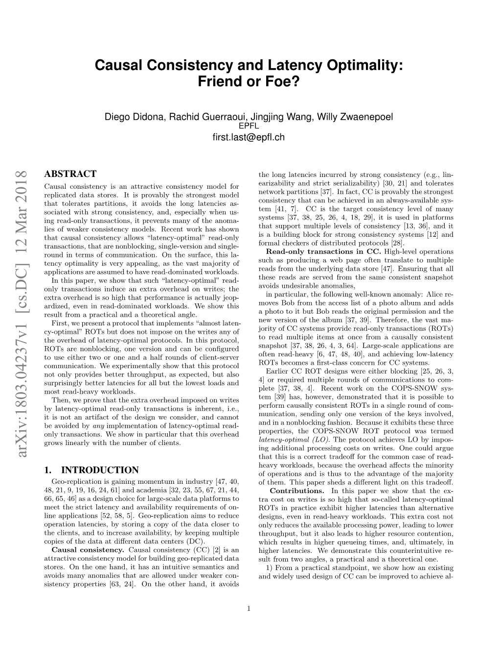 Causal Consistency and Latency Optimality: Friend Or Foe?