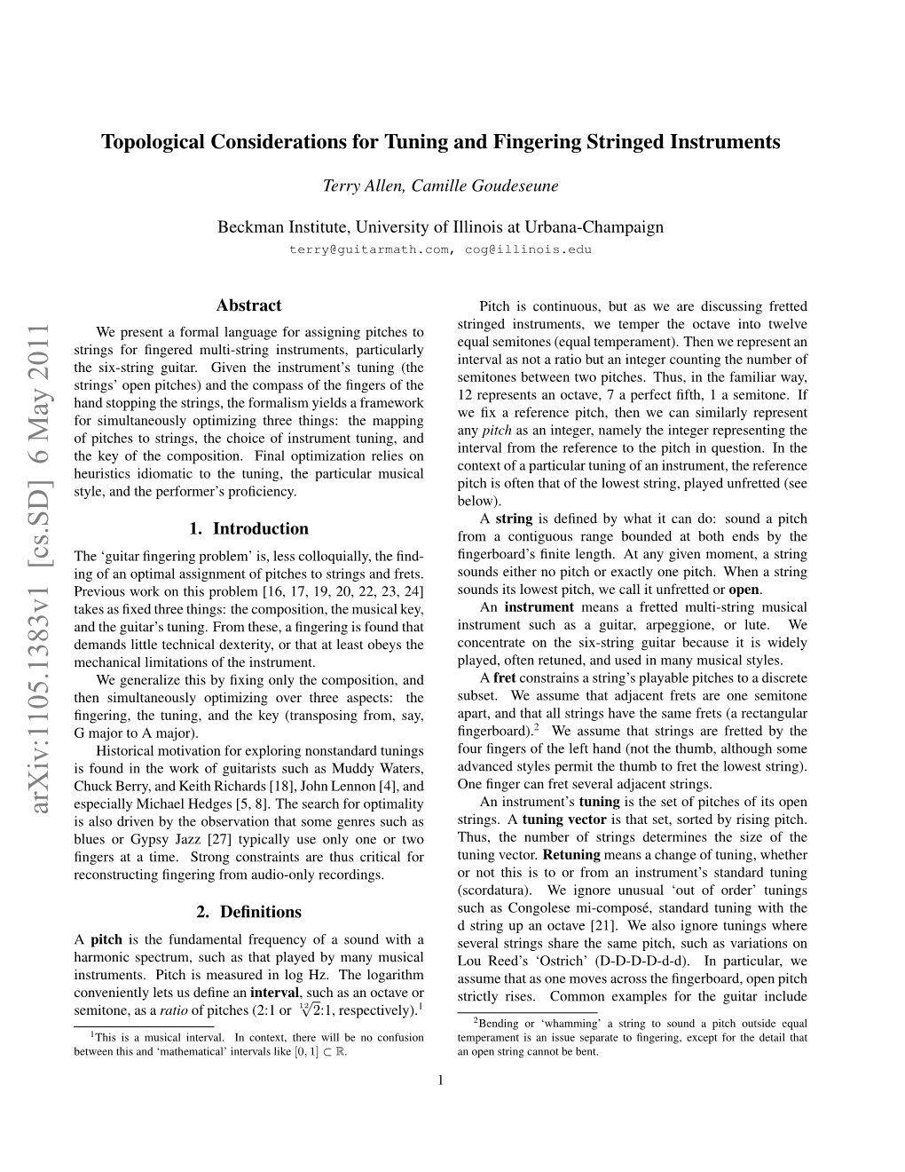 Topological Considerations for Tuning and Fingering Stringed Instruments