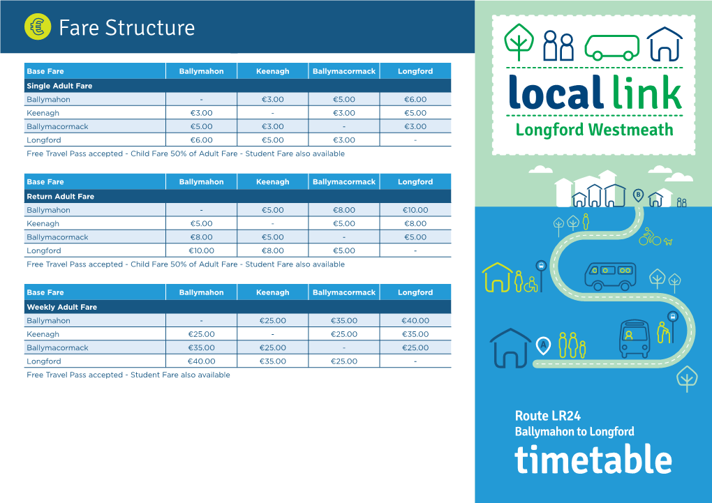 Timetable Timetable for More Information