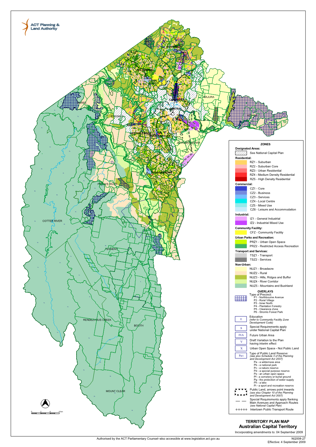 Australian Capital Territory Incorporating Amendments To: 04 September 2009