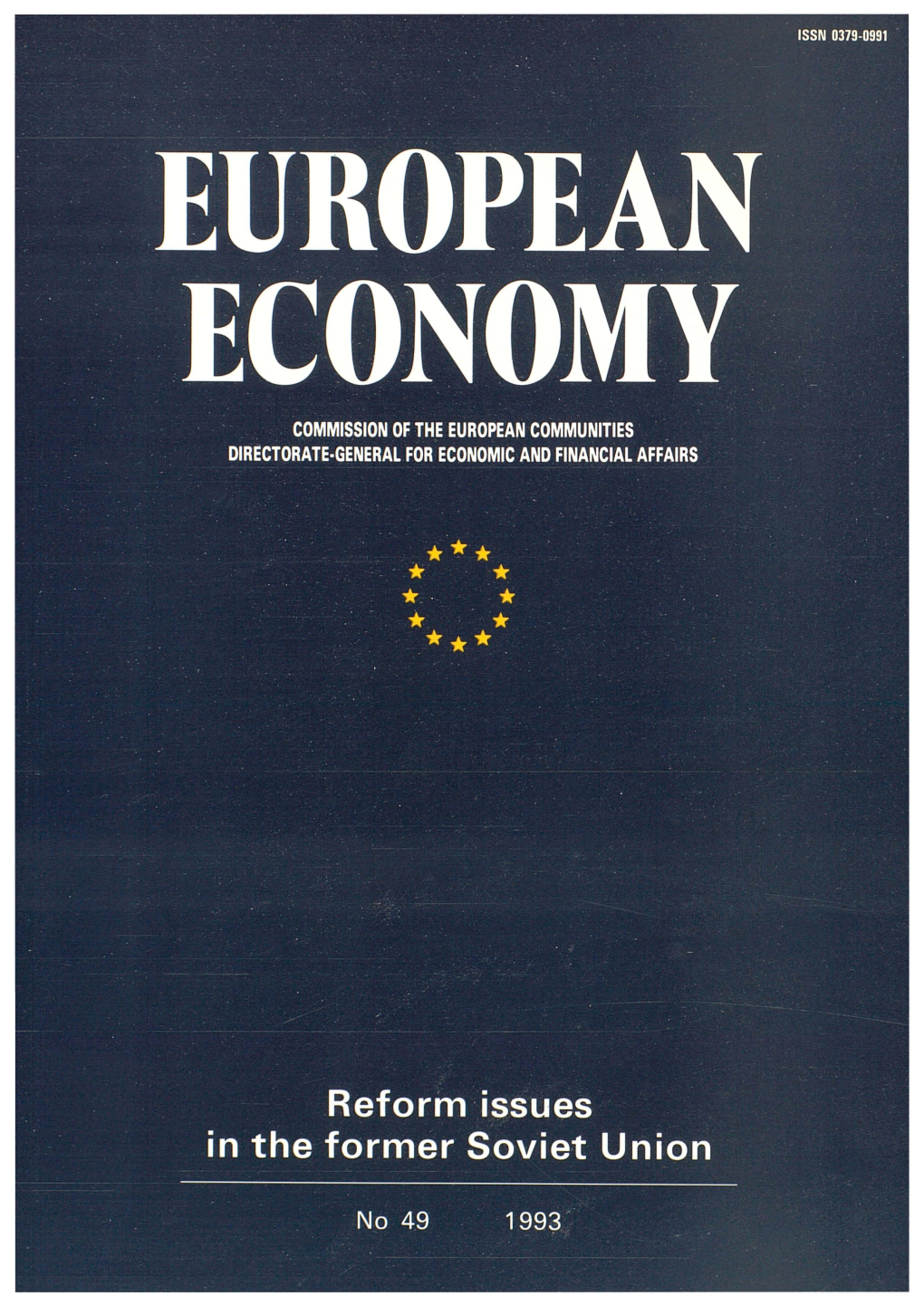 Reform Issues in the Former Soviet Union No 49 1993