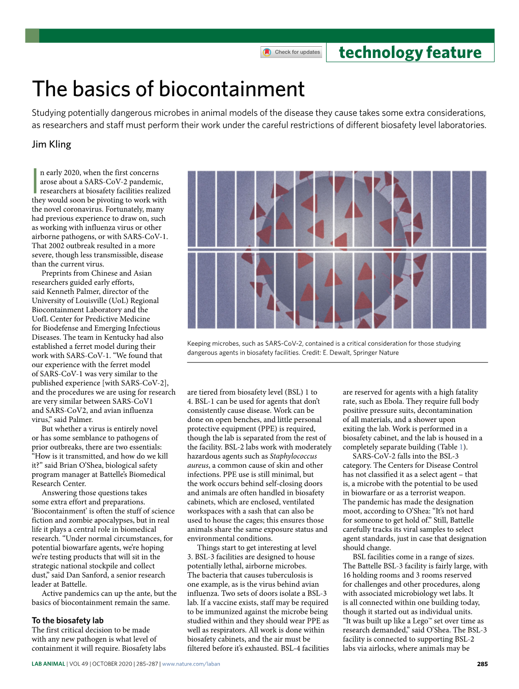 The Basics of Biocontainment