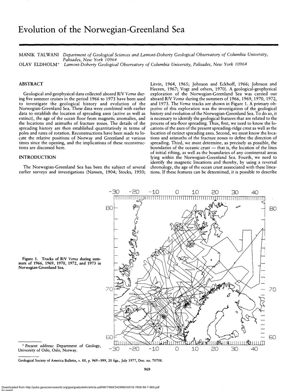 Evolution of the Norwegian-Greenland Sea