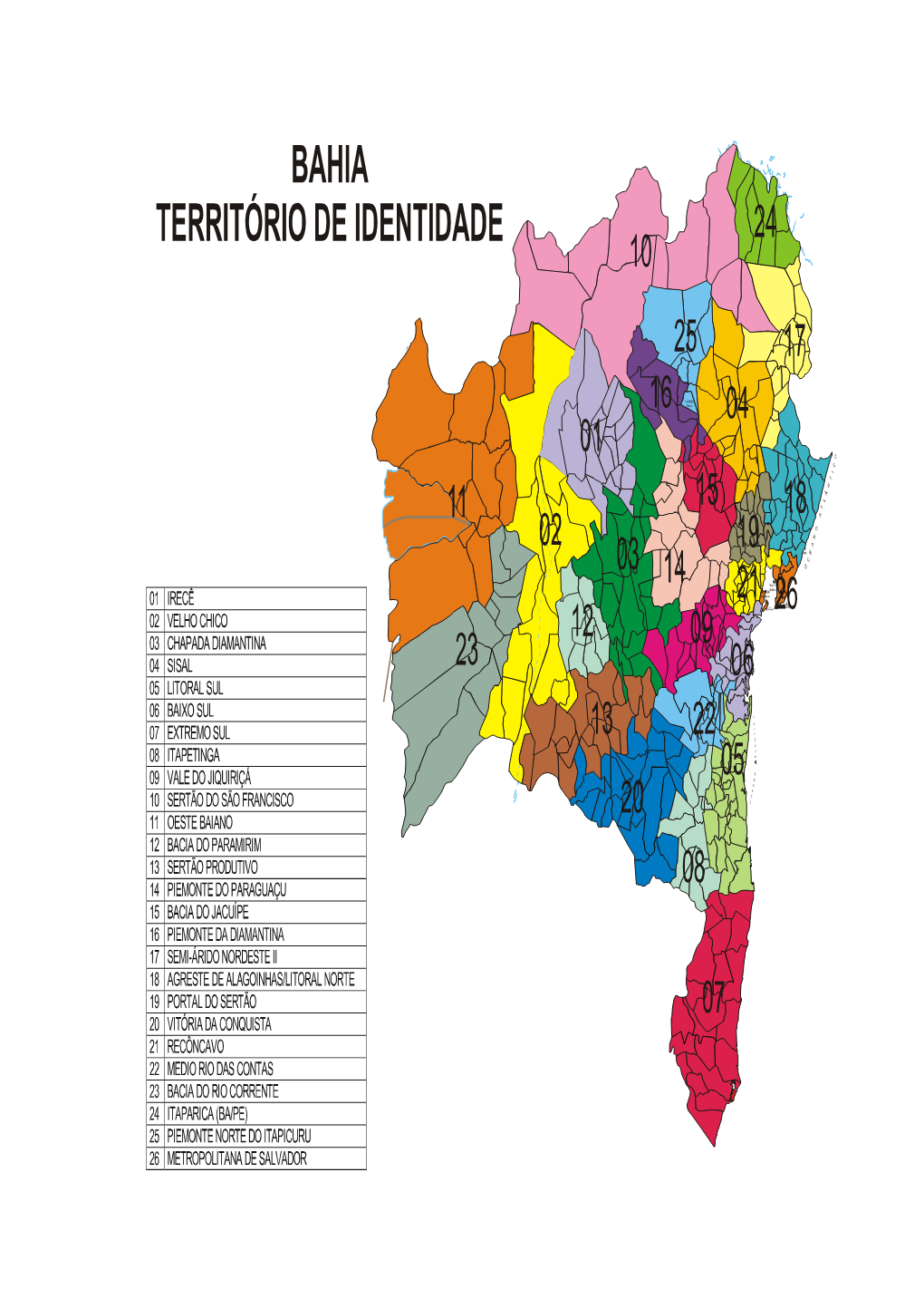 Relação Dos Territórios De Identidade