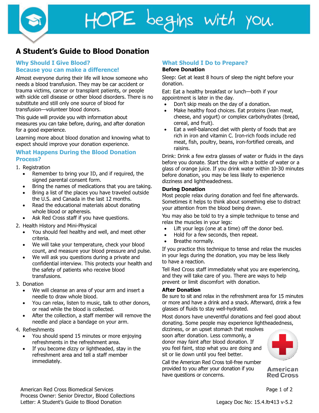 Student's Guide to Blood Donation