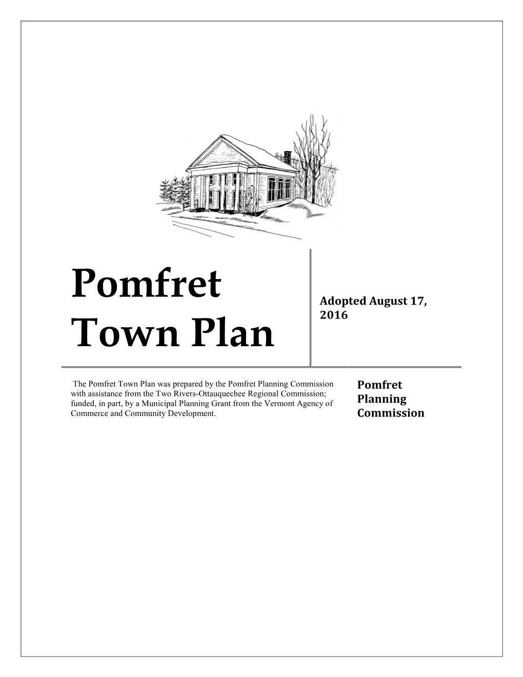 Pomfret Town Plan