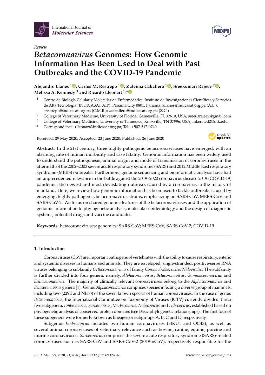 Betacoronavirus Genomes: How Genomic Information Has Been Used to Deal with Past Outbreaks and the COVID-19 Pandemic