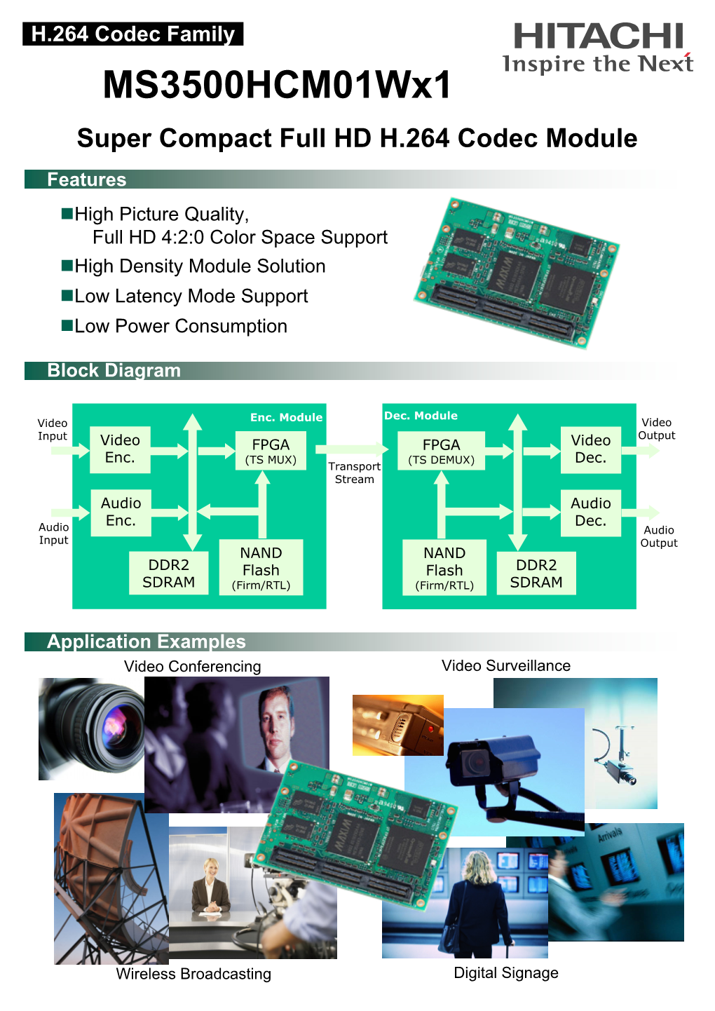 H.264 Codec Module Brochure