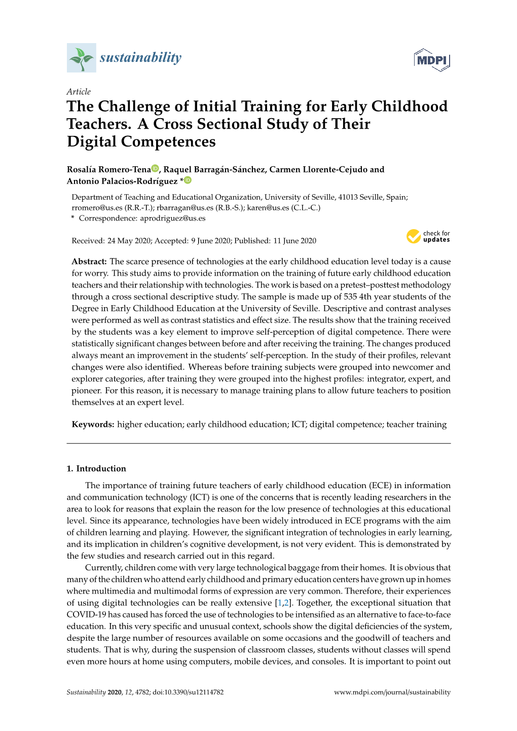 The Challenge of Initial Training for Early Childhood Teachers