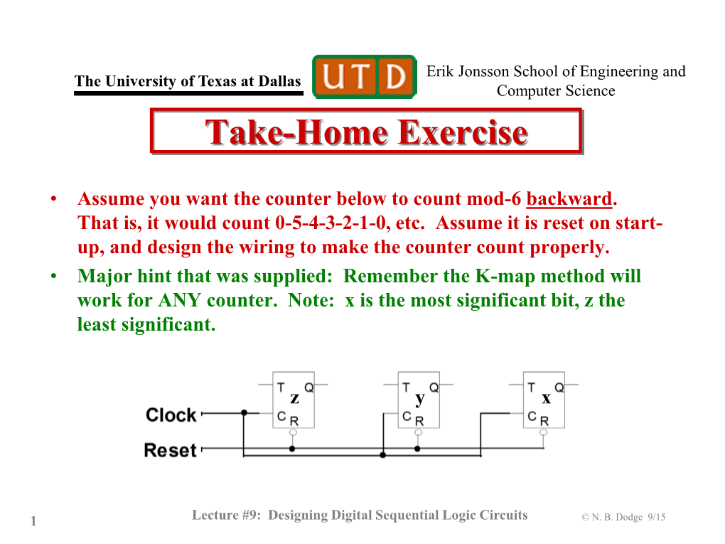 Designing Digital Sequential Logic Circuits © N