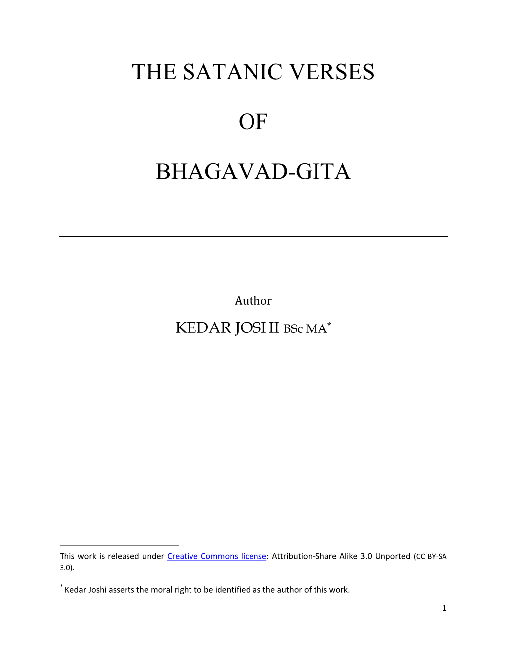 The Satanic Verses of Bhagavad-Gita)31