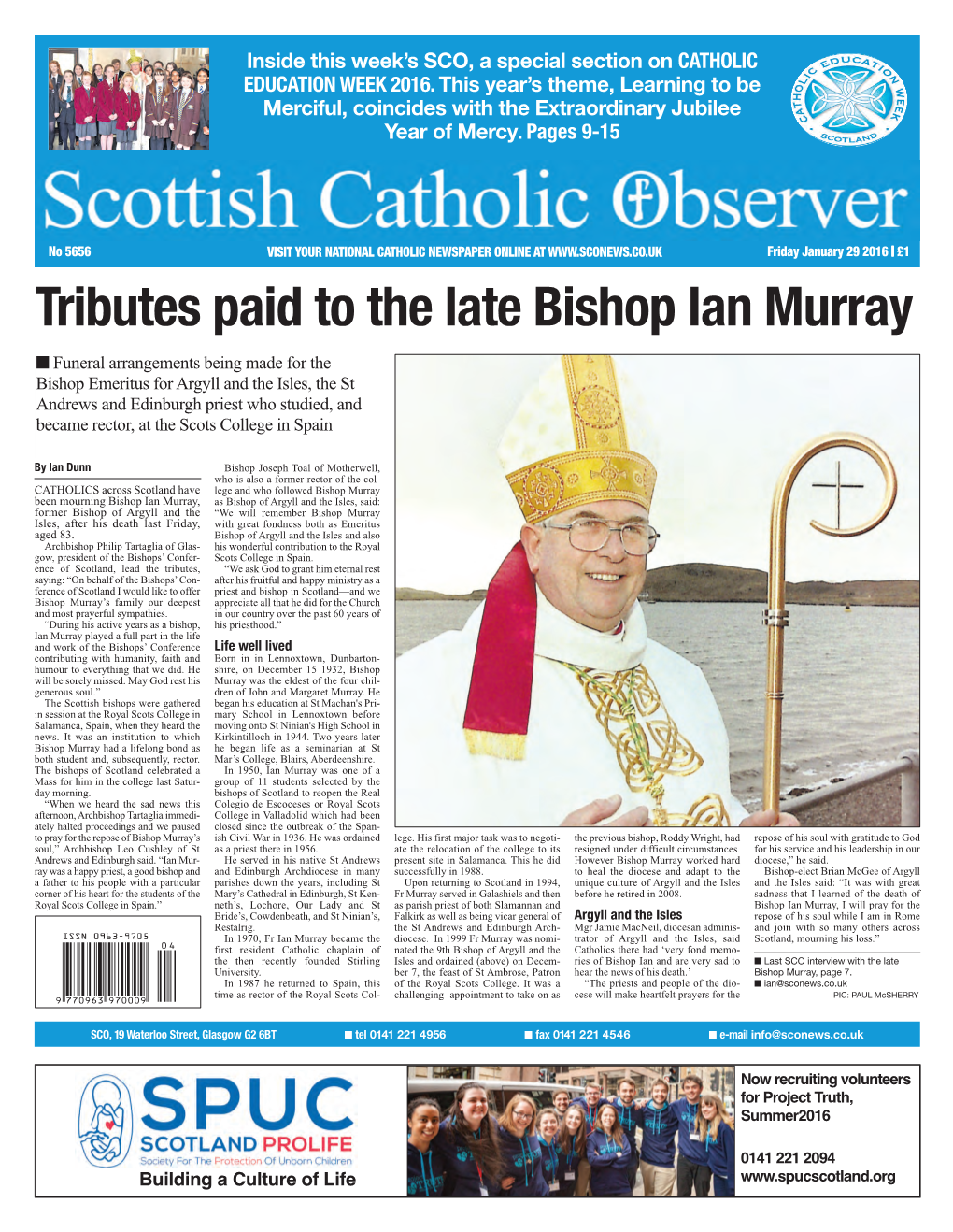 Tributes Paid to the Late Bishop Ian Murray