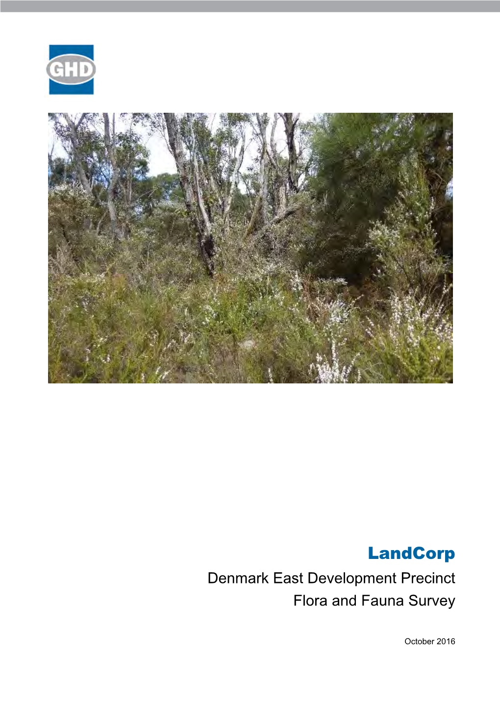 Landcorp Denmark East Development Precinct Flora and Fauna Survey