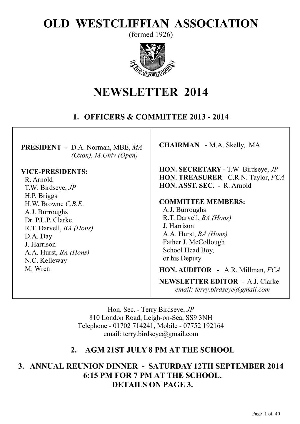 OWA Newsletter 2014 PDF File