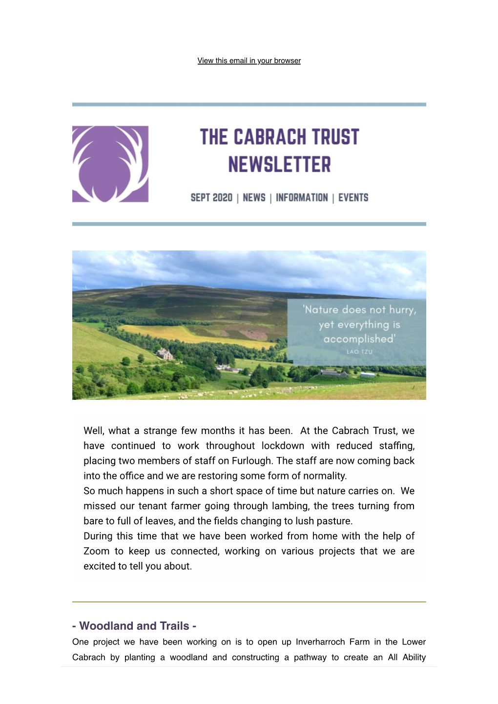 Cabrach Newsletter Summer 2020