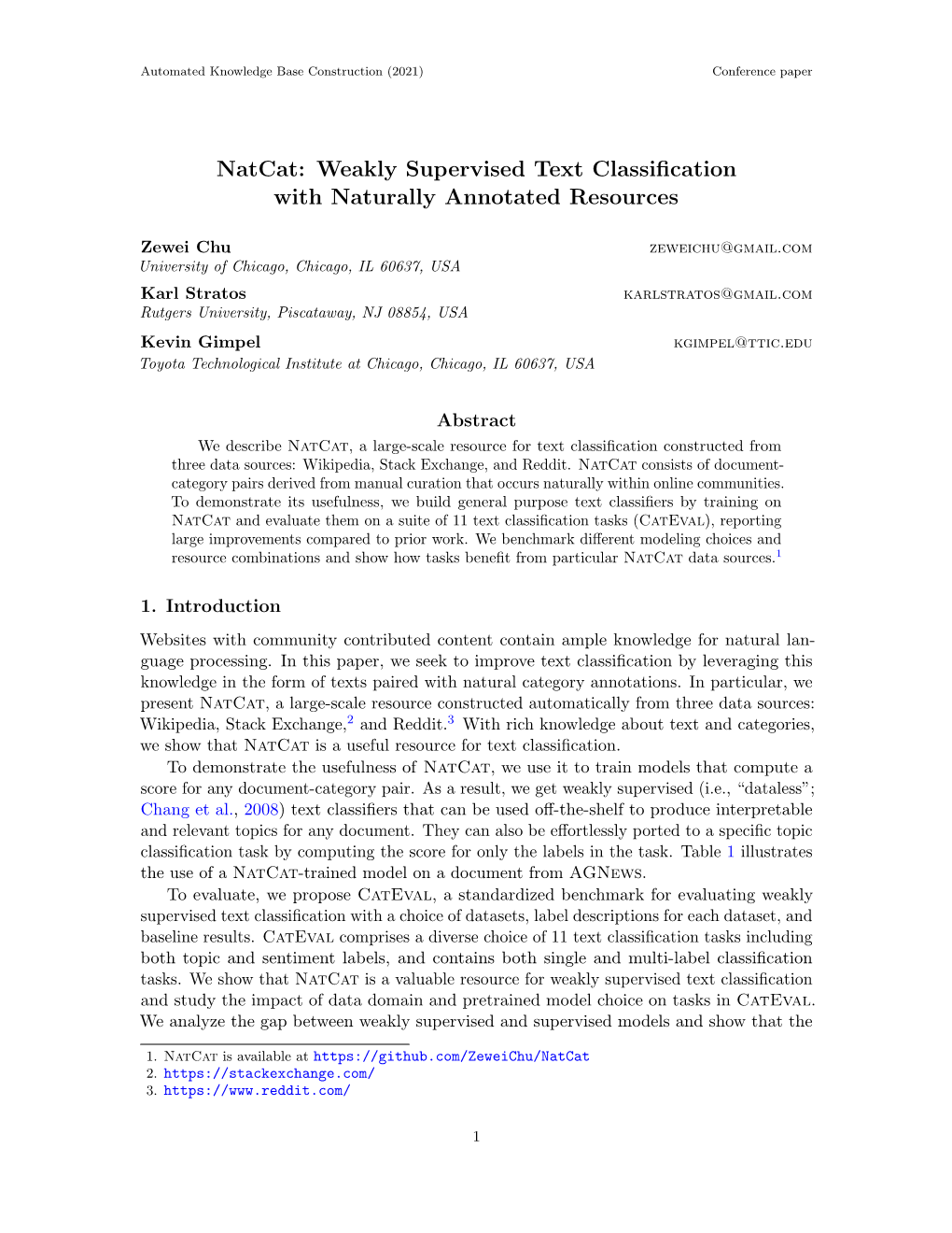 Weakly Supervised Text Classification with Naturally Annotated Resource