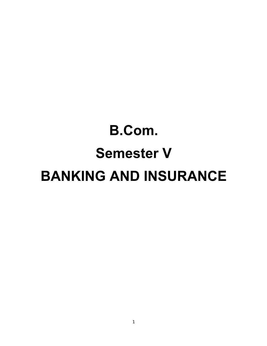 Banking and Insurance