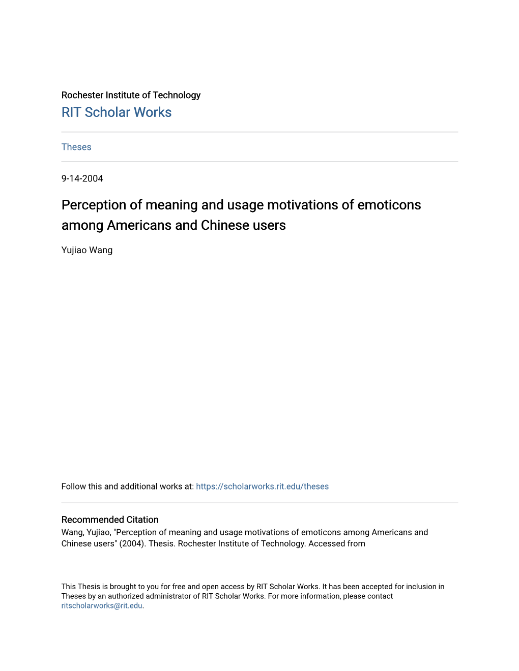 Perception of Meaning and Usage Motivations of Emoticons Among Americans and Chinese Users