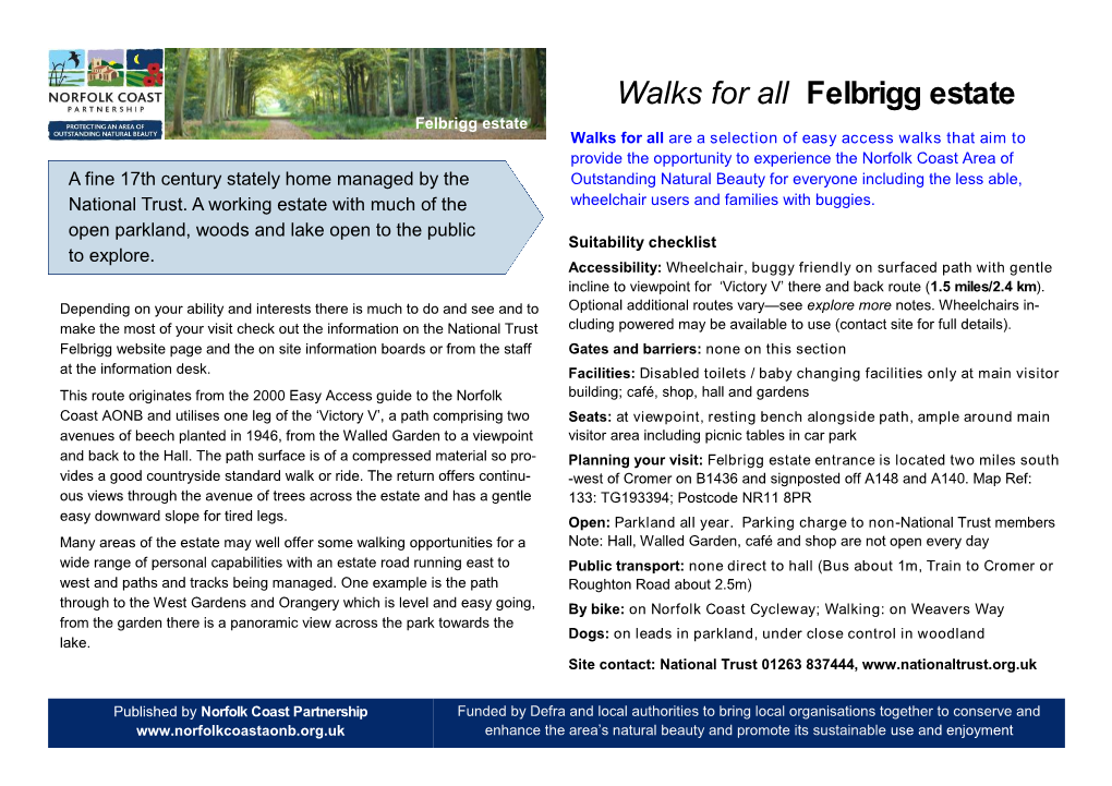 Walks for All Felbrigg Estate