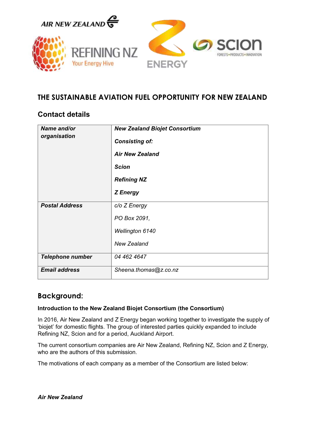 The Sustainable Aviation Fuel Opportunity for New Zealand