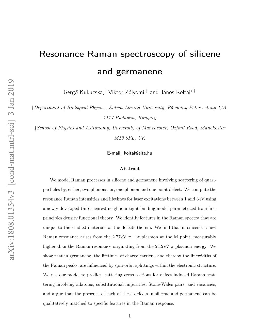 Resonance Raman Spectroscopy of Silicene and Germanene