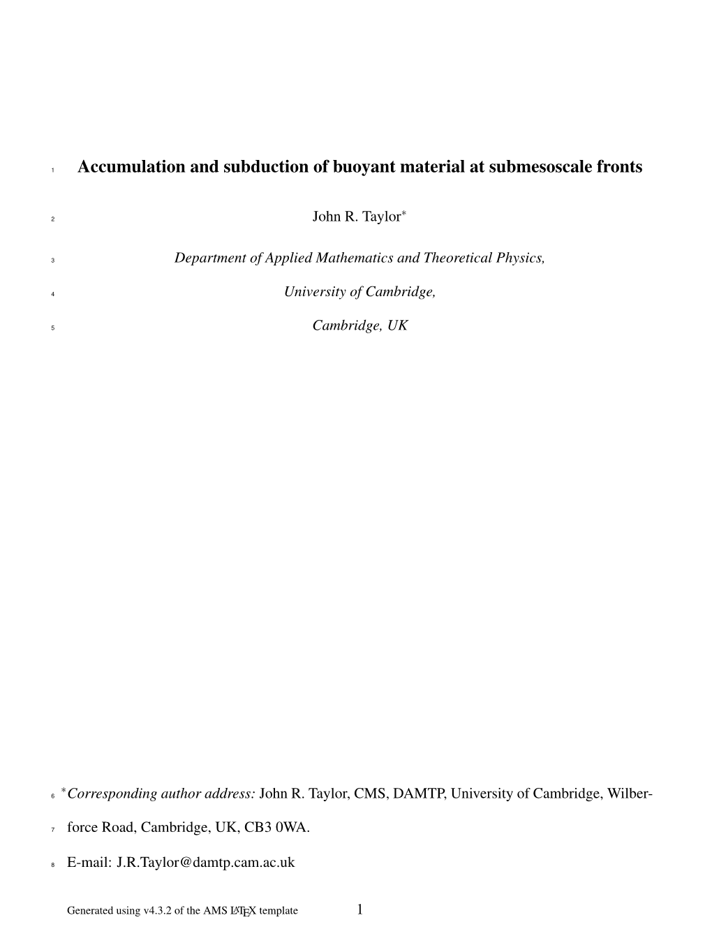 Accumulation and Subduction of Buoyant Material at Submesoscale Fronts