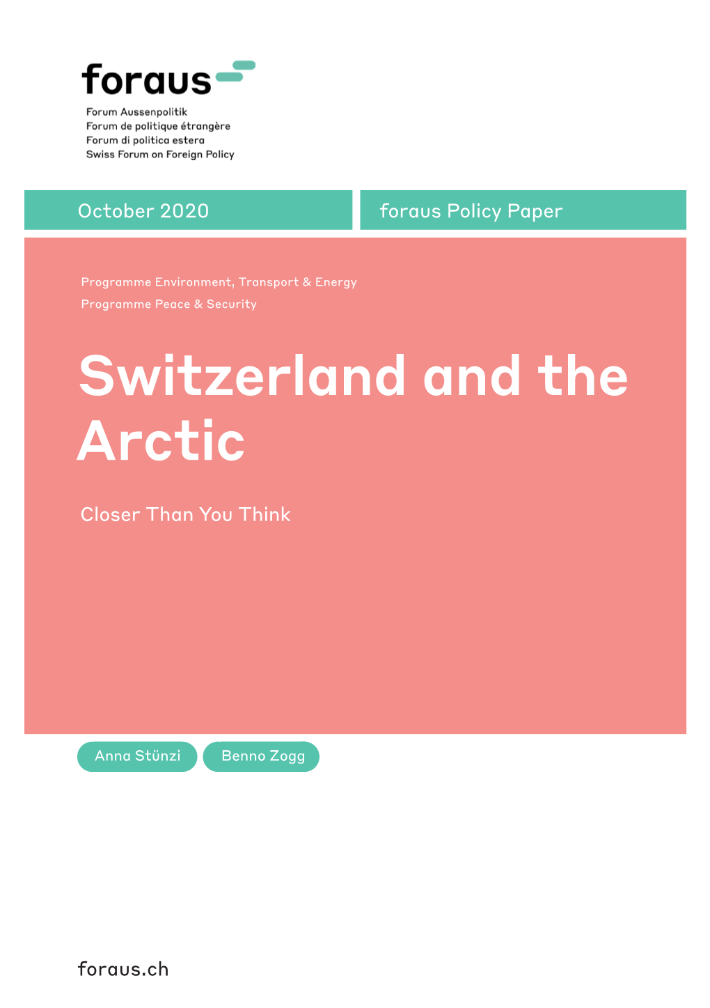 Switzerland and the Arctic