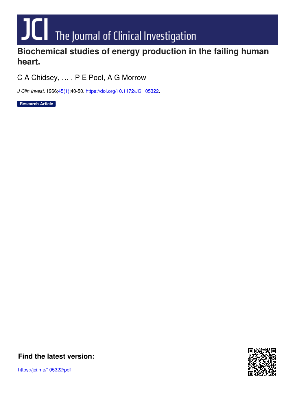 Biochemical Studies of Energy Production in the Failing Human Heart