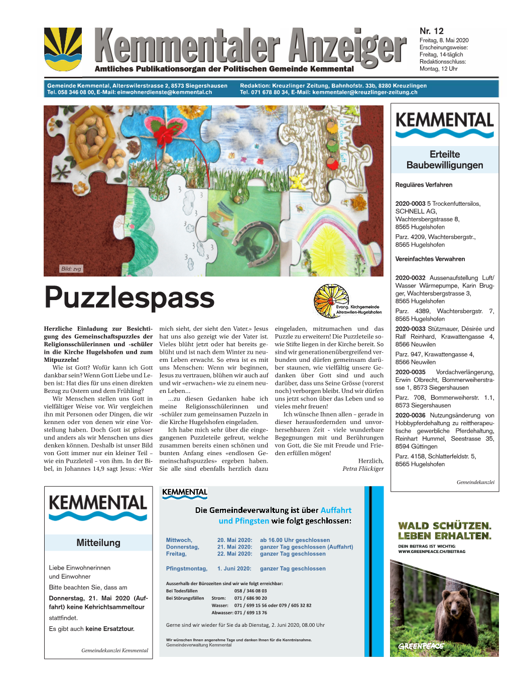 Puzzlespass 8565 Hugelshofen Parz