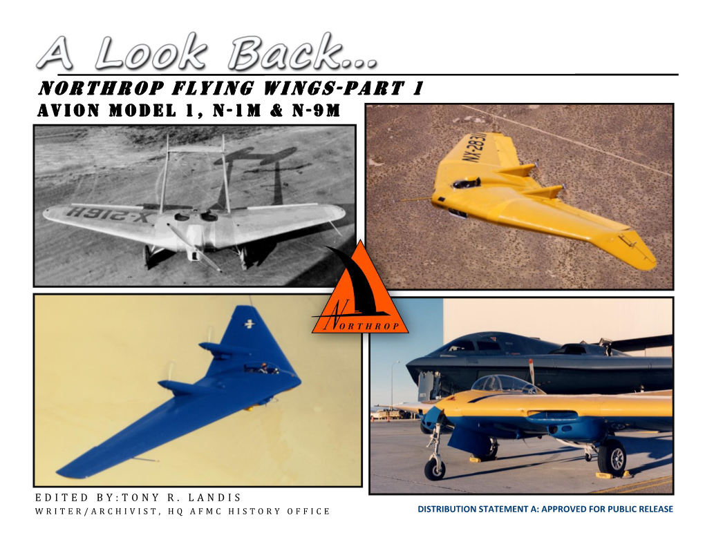 A Look Back at Flying Wings Part 1
