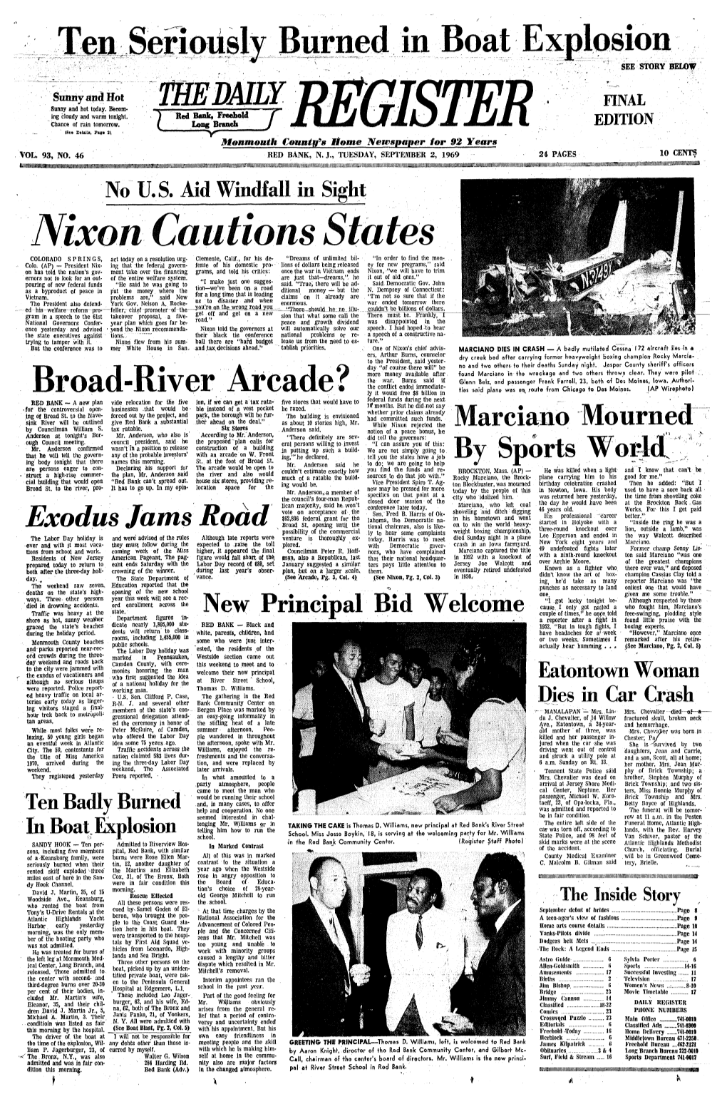 Nixon Cautions States COLORADO SPRINGS, Act Today on a Resolution Urg- Clemente, Calif., for His De- "Dreams of Unlimited Bil- "In Order to Find the Mon- Colo