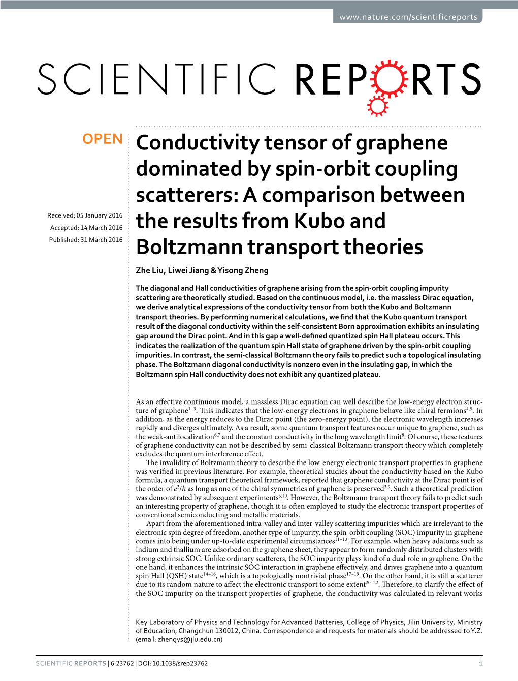 Conductivity Tensor of Graphene Dominated by Spin-Orbit