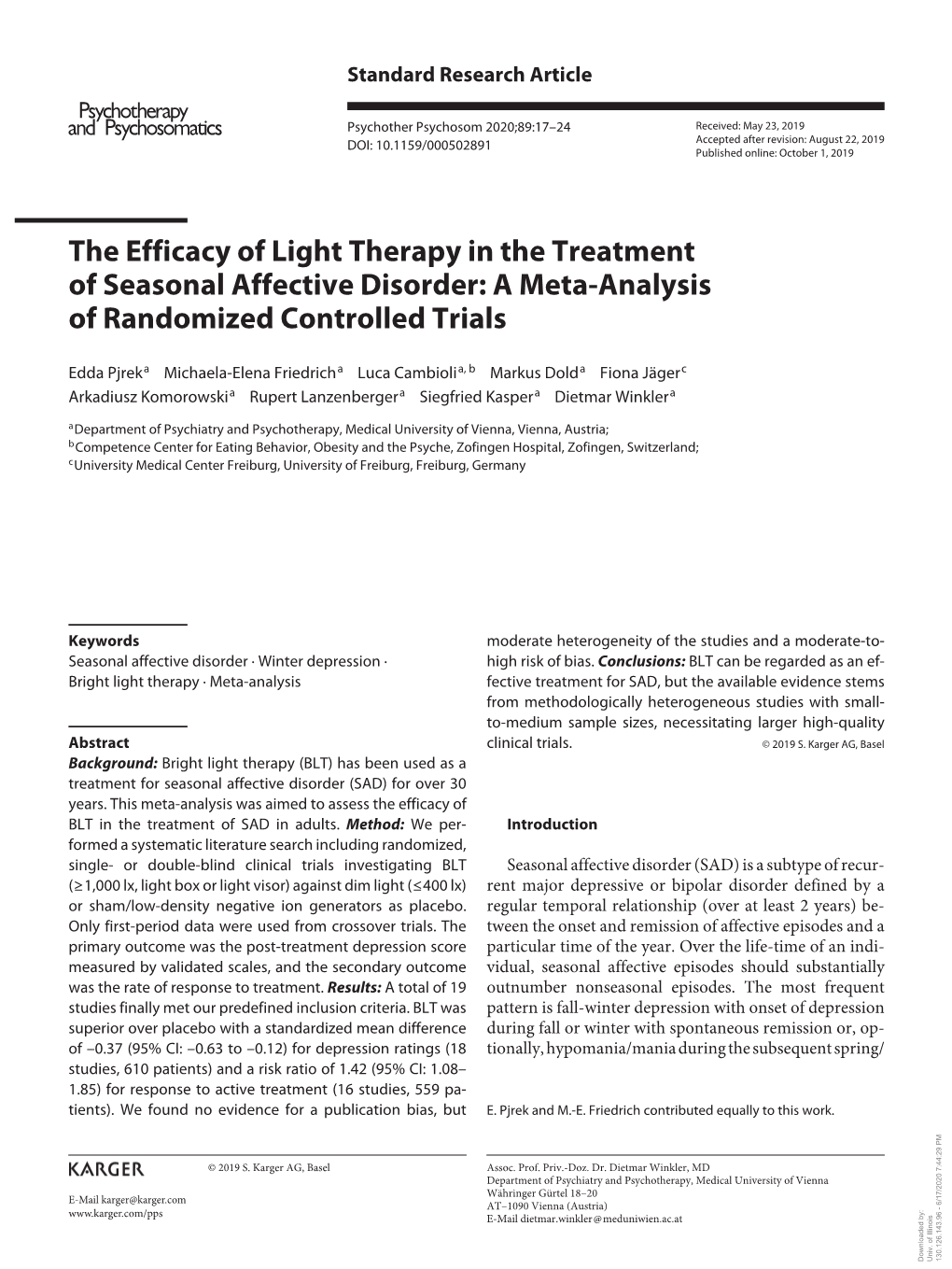 Light Therapy and Seasonal Affective Disorder (SAD)